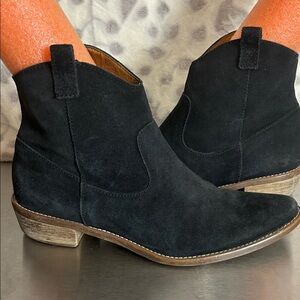 Madewell Barnwood Boot 1937 Footwear Black Suede Ankle Boots 8.5